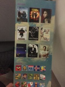 Image of Entertainment Menu on WOW TransAtlantic Flight Cali Quests | Road Trips and Adventure Travel Packages - City Adventures Cheapest Flight Between Europe and California